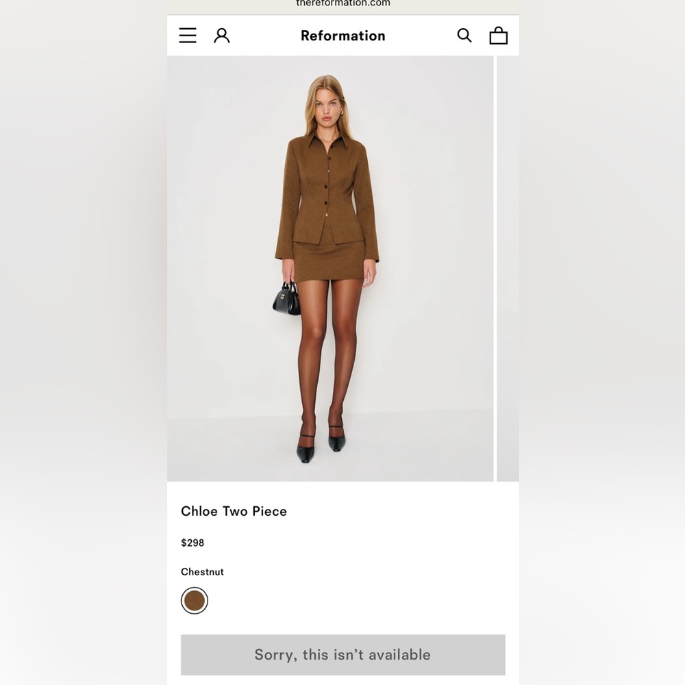 Reformation Chloe Two Piece - Chestnut